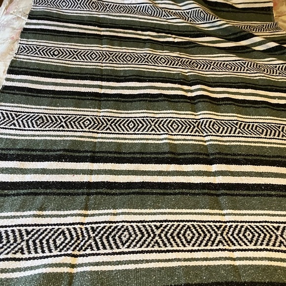 Earth Ragz Other - Mexican blanket from Earth Ragz cotton & recycled fibers grays & white 50 x 72”
